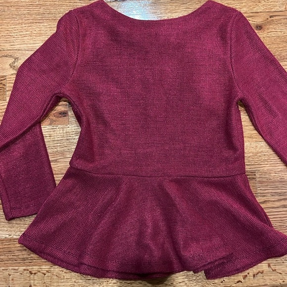 Dolce Vita wool blend purple wine jewel embellished peplum top small - Picture 6 of 7